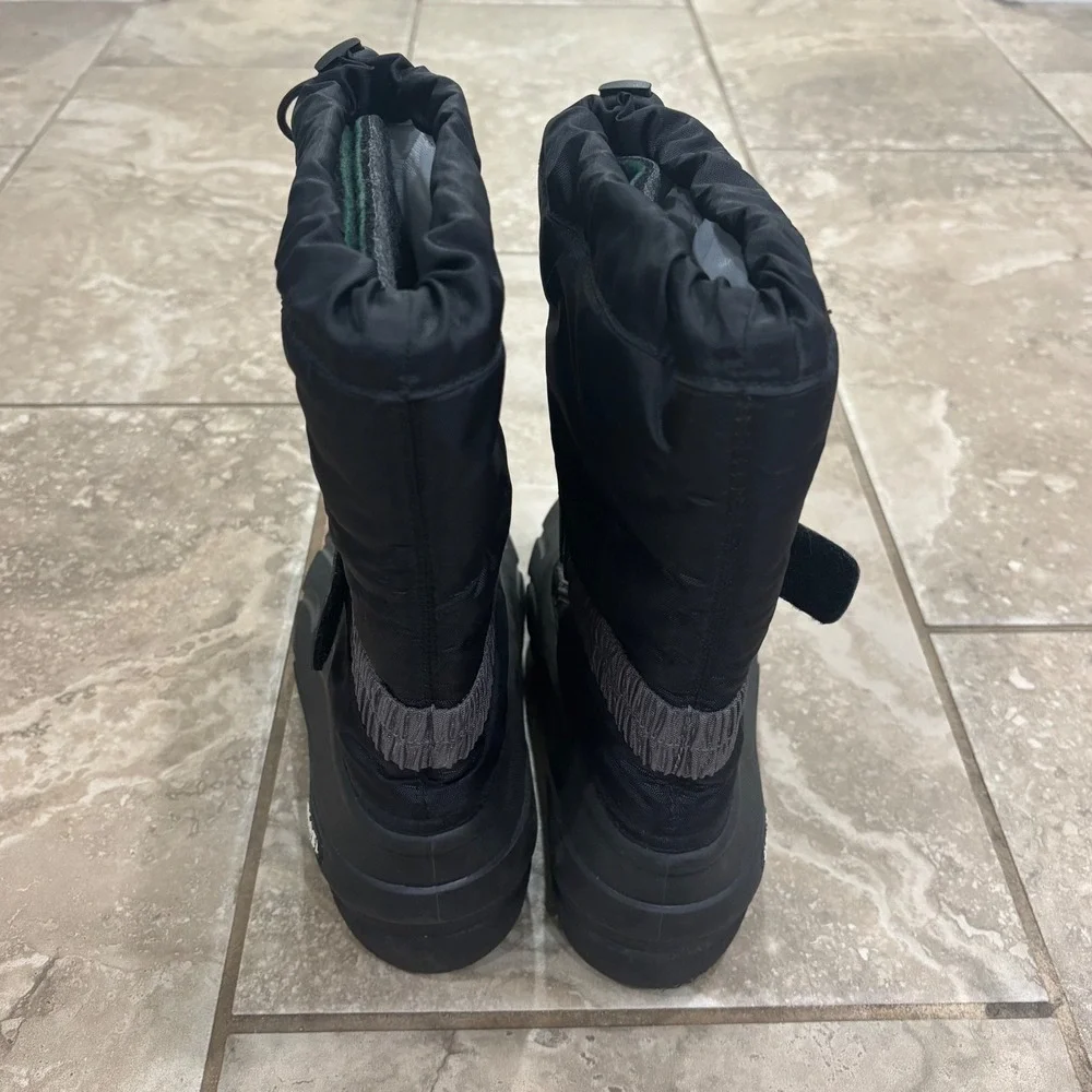 Sorel‎ Kids Super Trooper Black Waterproof Winter Snow Boots NY1885-016 Size 5